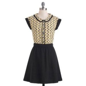 Dear Creatures Camille Cat Print Dress Size L